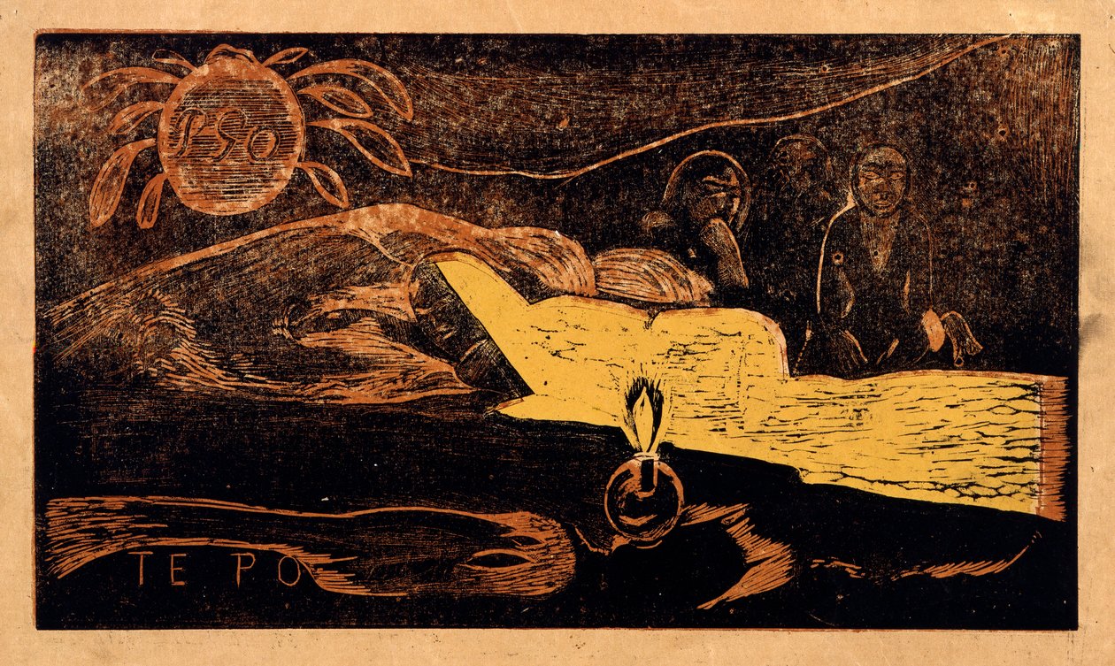 Te po. La grande nuit De la série Noa Noa, 1893-1894 - Paul Gauguin