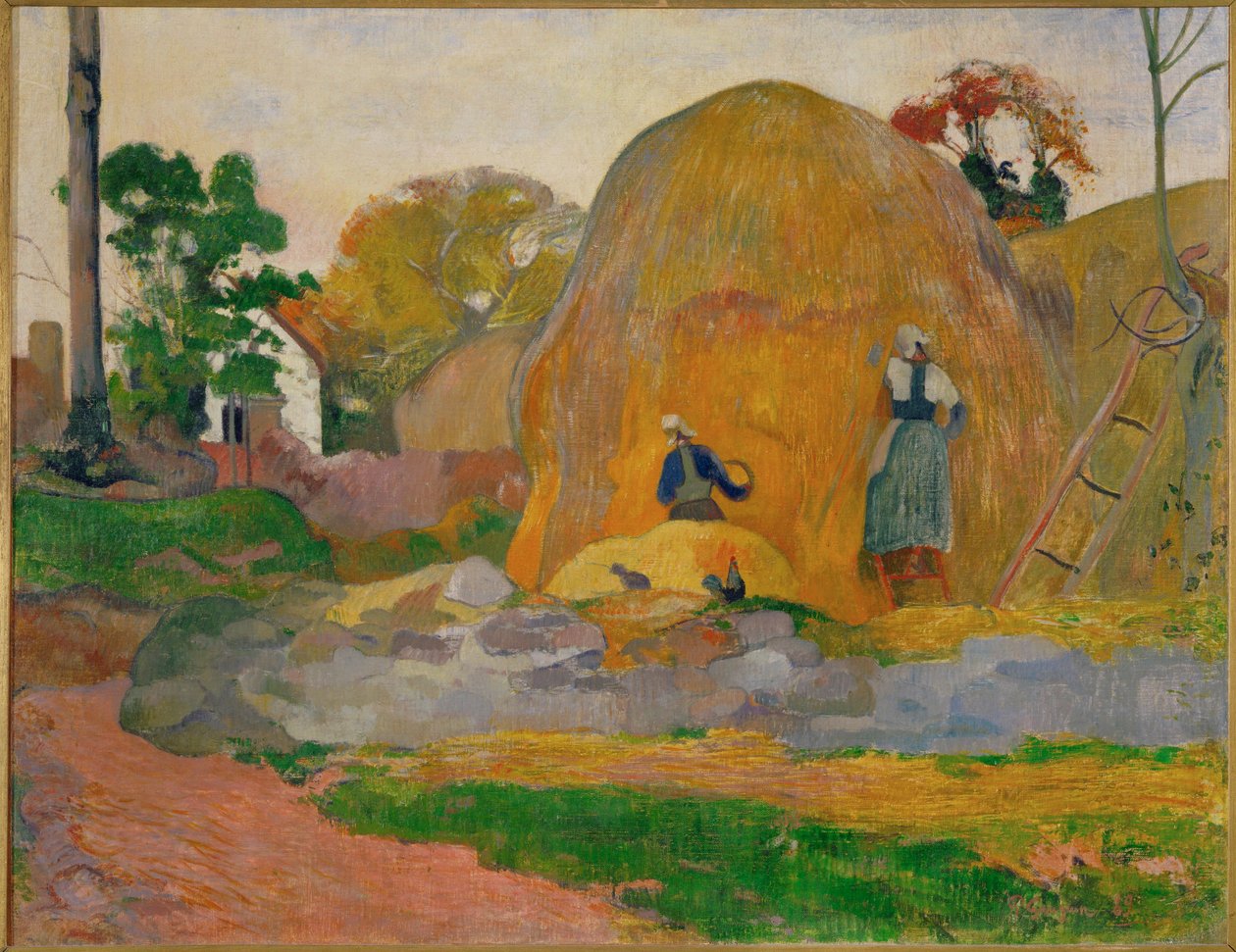 La botte de foin jaune ou la moisson blonde (peinture sur toile) - Paul Gauguin