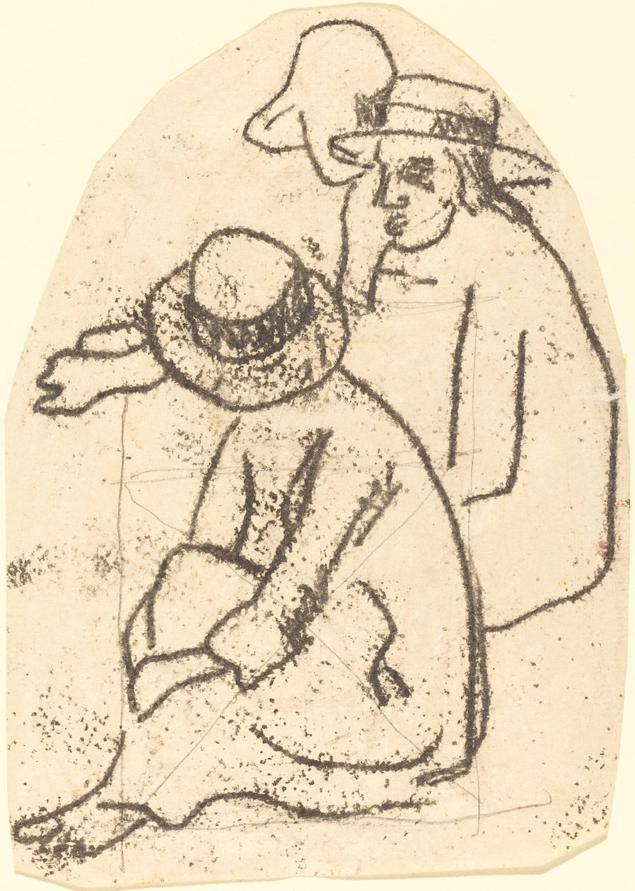 Trois Tahitiens (Étude pour "La sœur de charité") - Paul Gauguin