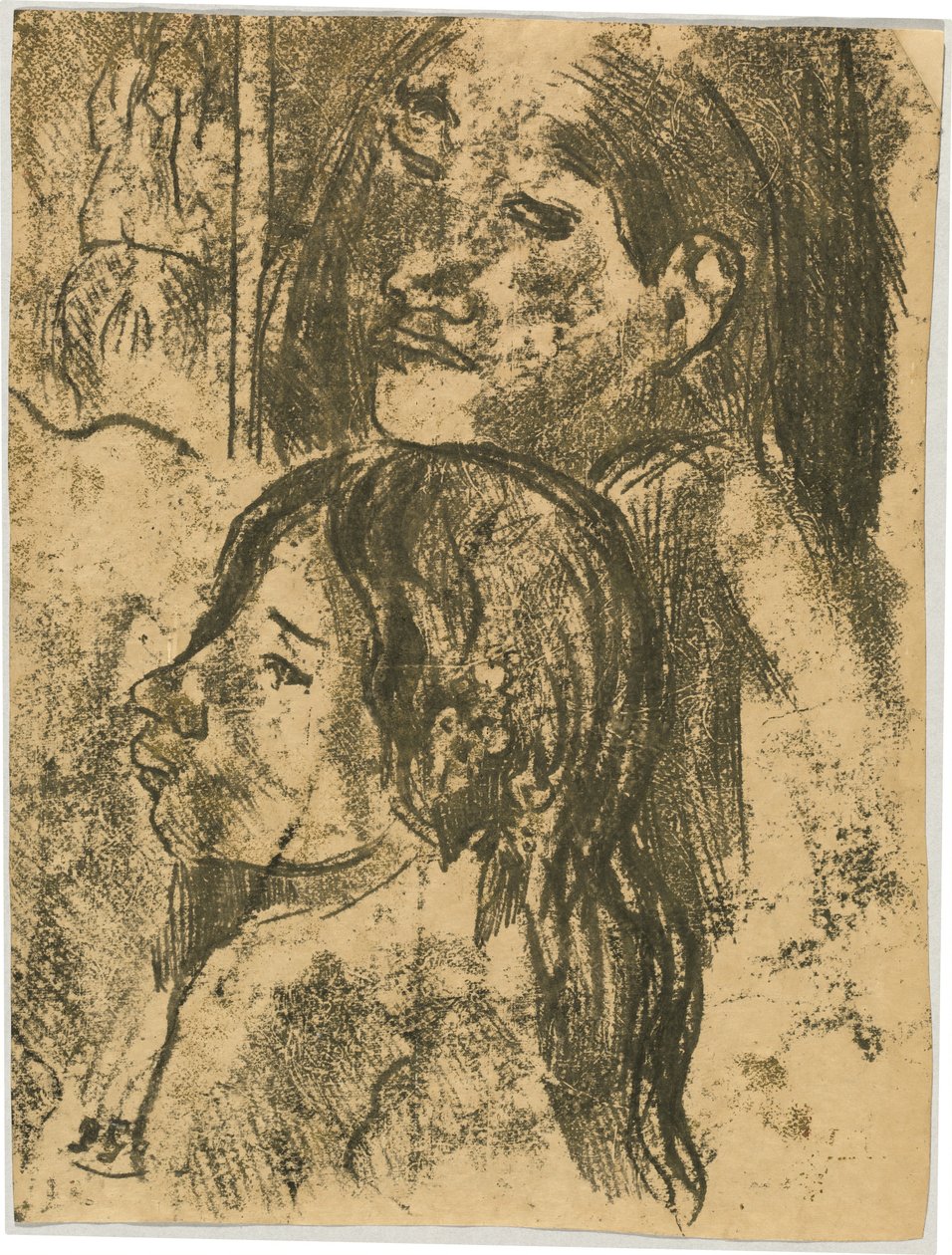 Deux Marquisiens [recto] - Paul Gauguin