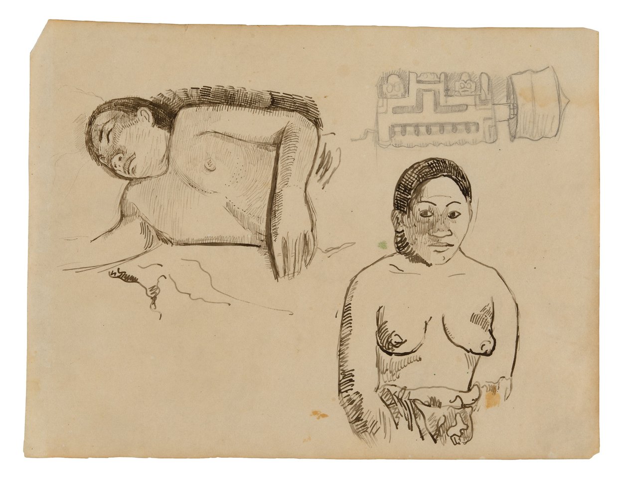 Deux femmes tahitiennes et un bouchon d