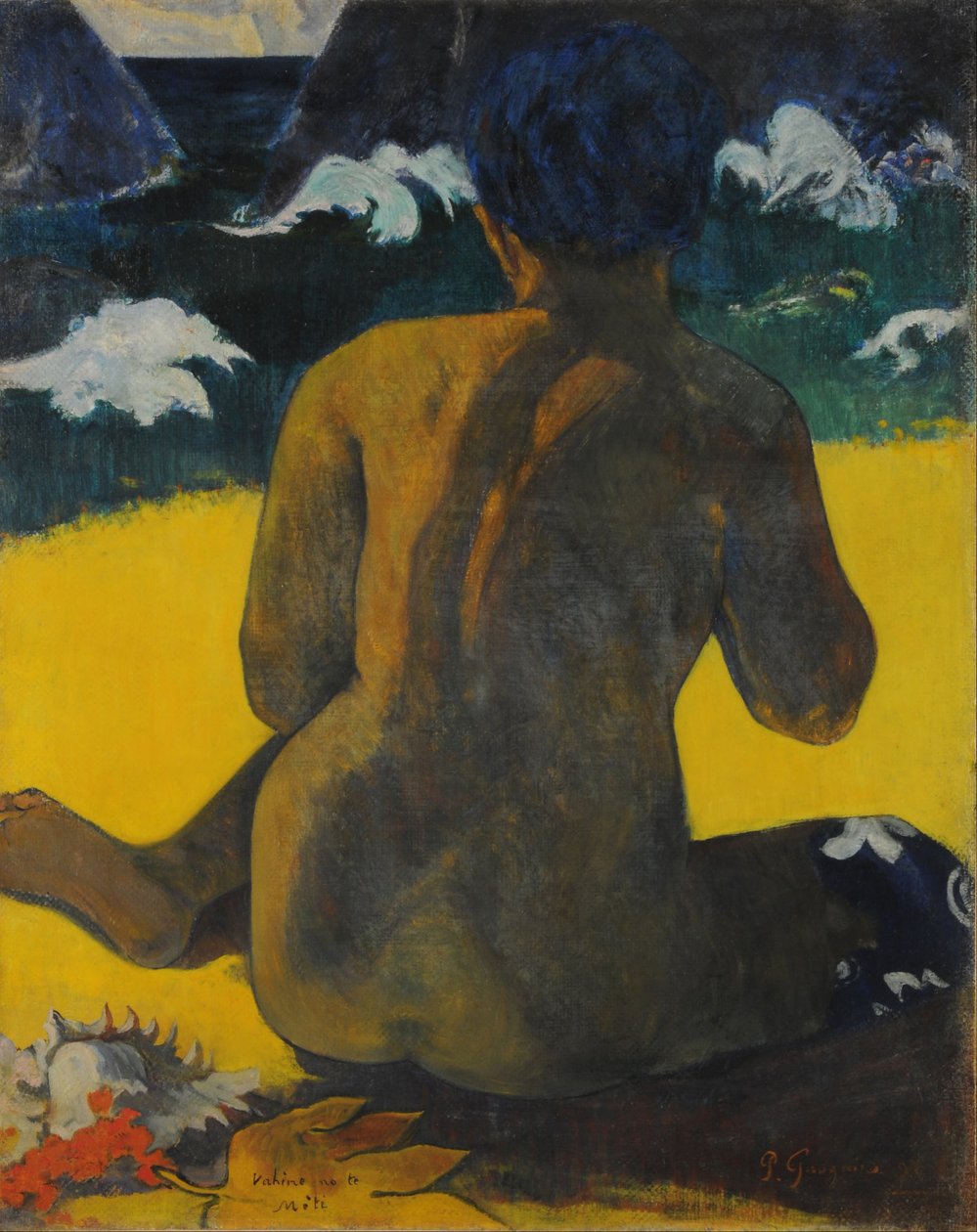 Femme à la plage - Paul Gauguin