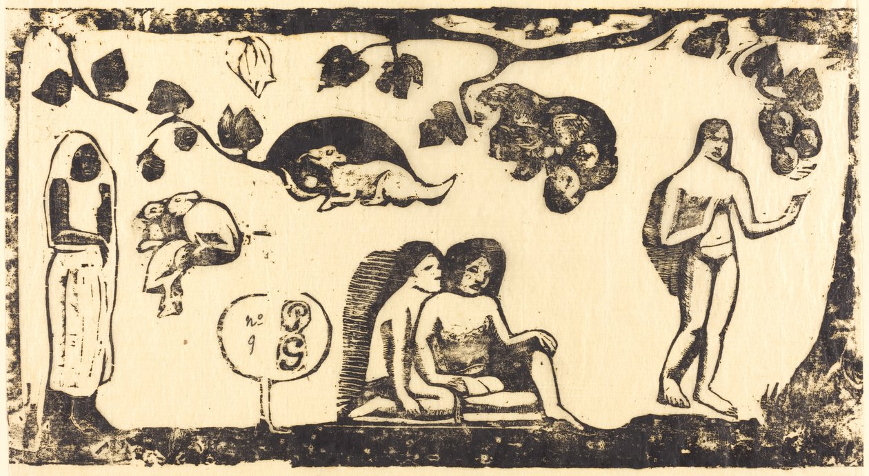 Femmes, animaux et feuillages - Paul Gauguin