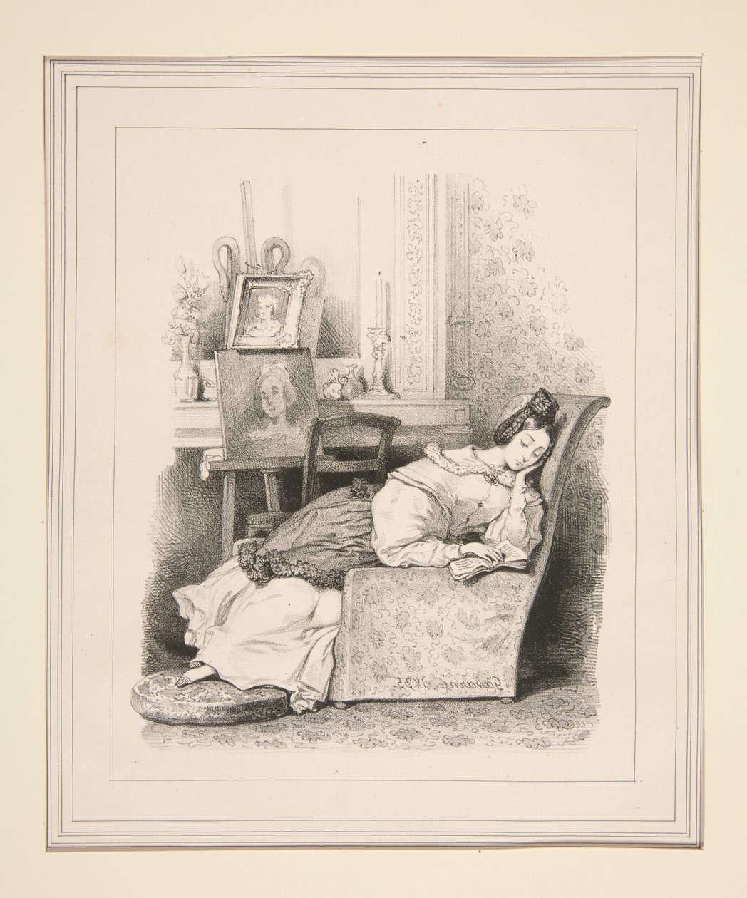 La copie du portrait. - Paul Gavarni