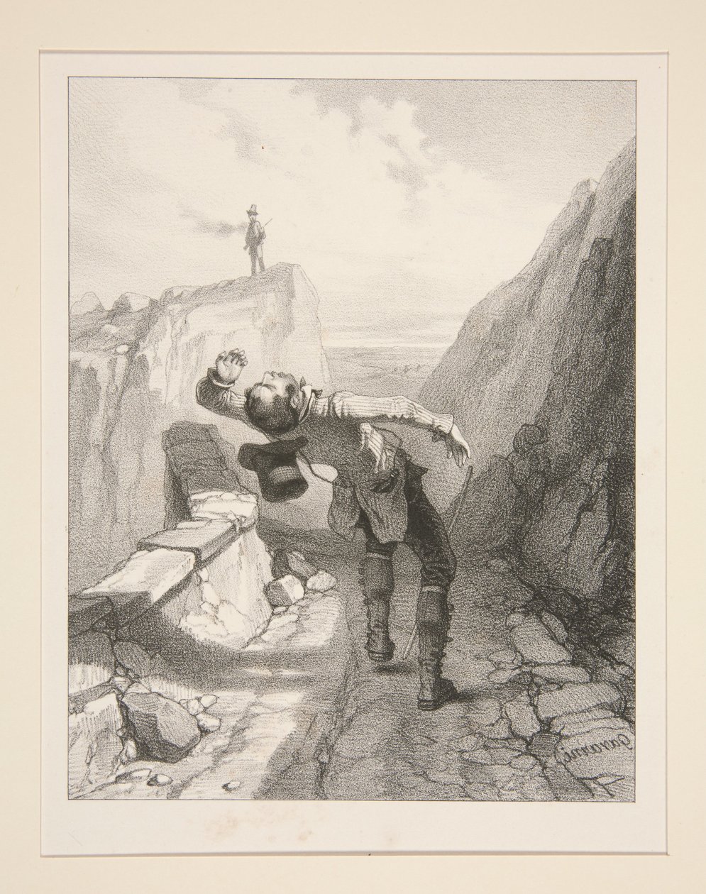 Le chemin creux - Paul Gavarni
