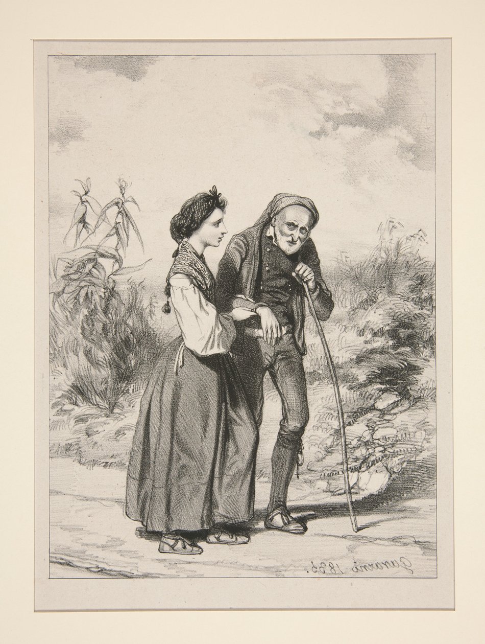 Piété filiale - Paul Gavarni
