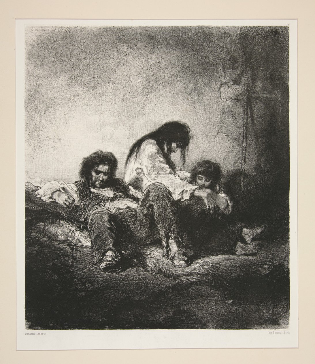 (Une famille pauvre.) - Paul Gavarni