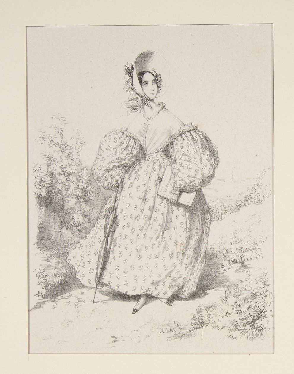 À la campagne. Huillet 1835. Robe de jaconas,... - Paul Gavarni