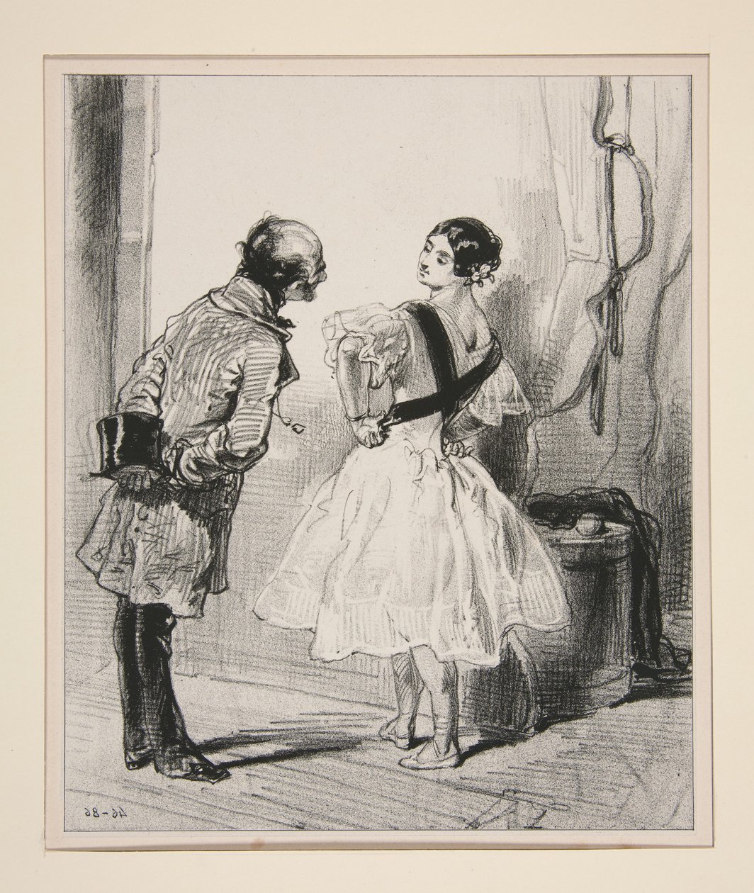 Ah! Mademoiselle, vous nous avez execute une pirouette... - Paul Gavarni