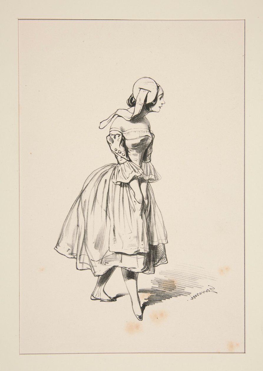 CHAPERON ROUGE. Chaperon de laine ou de velours. - Paul Gavarni