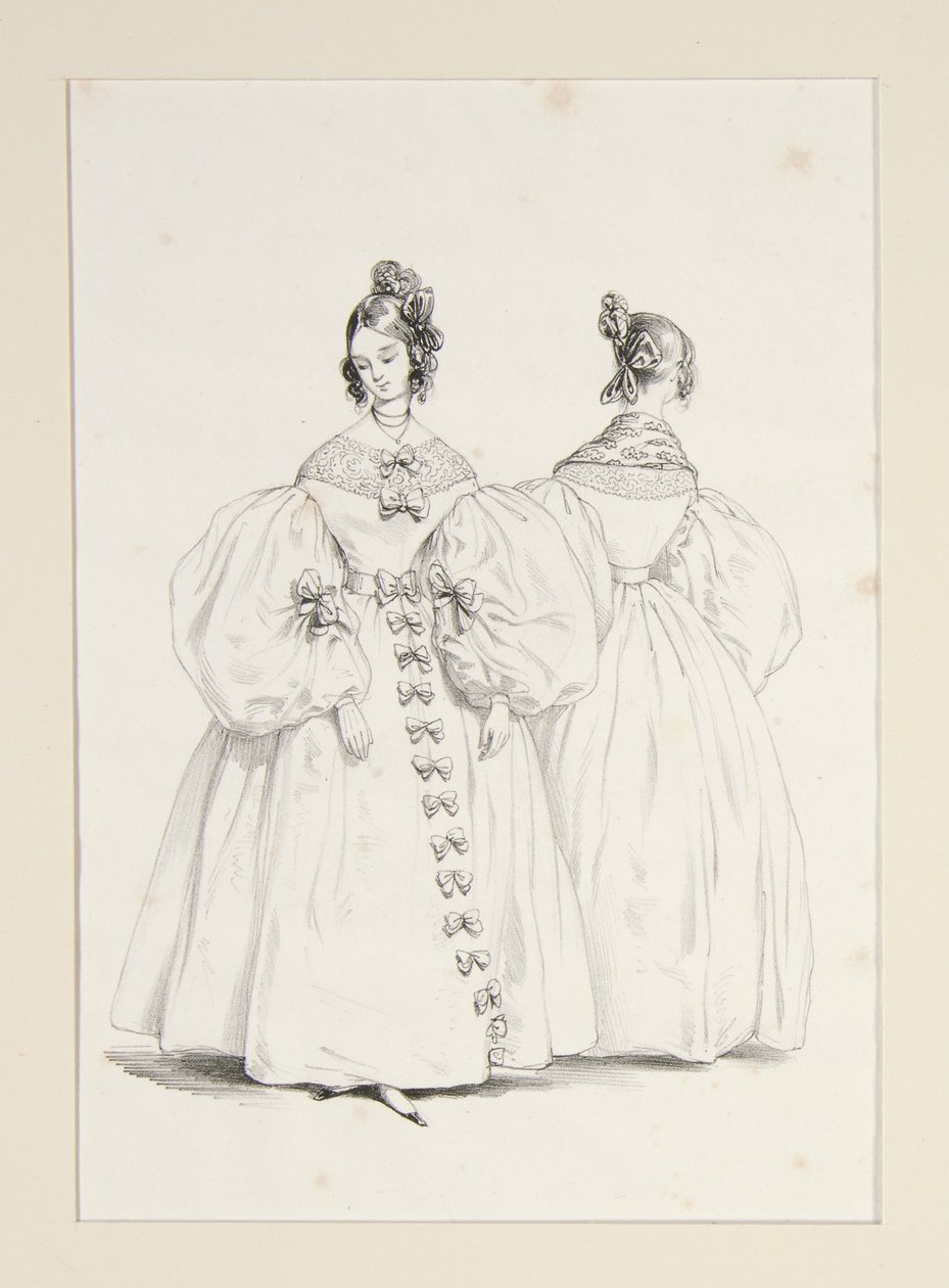 En soirée. Robes de mousseline et de gaze Florence, ... - Paul Gavarni