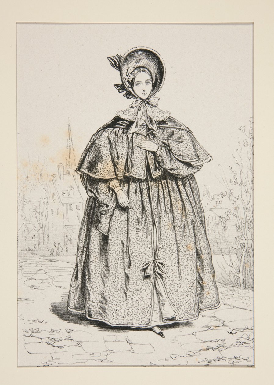EN VILLE. (Novembre 1835.) Manteau-pelisse en satin de laine... - Paul Gavarni