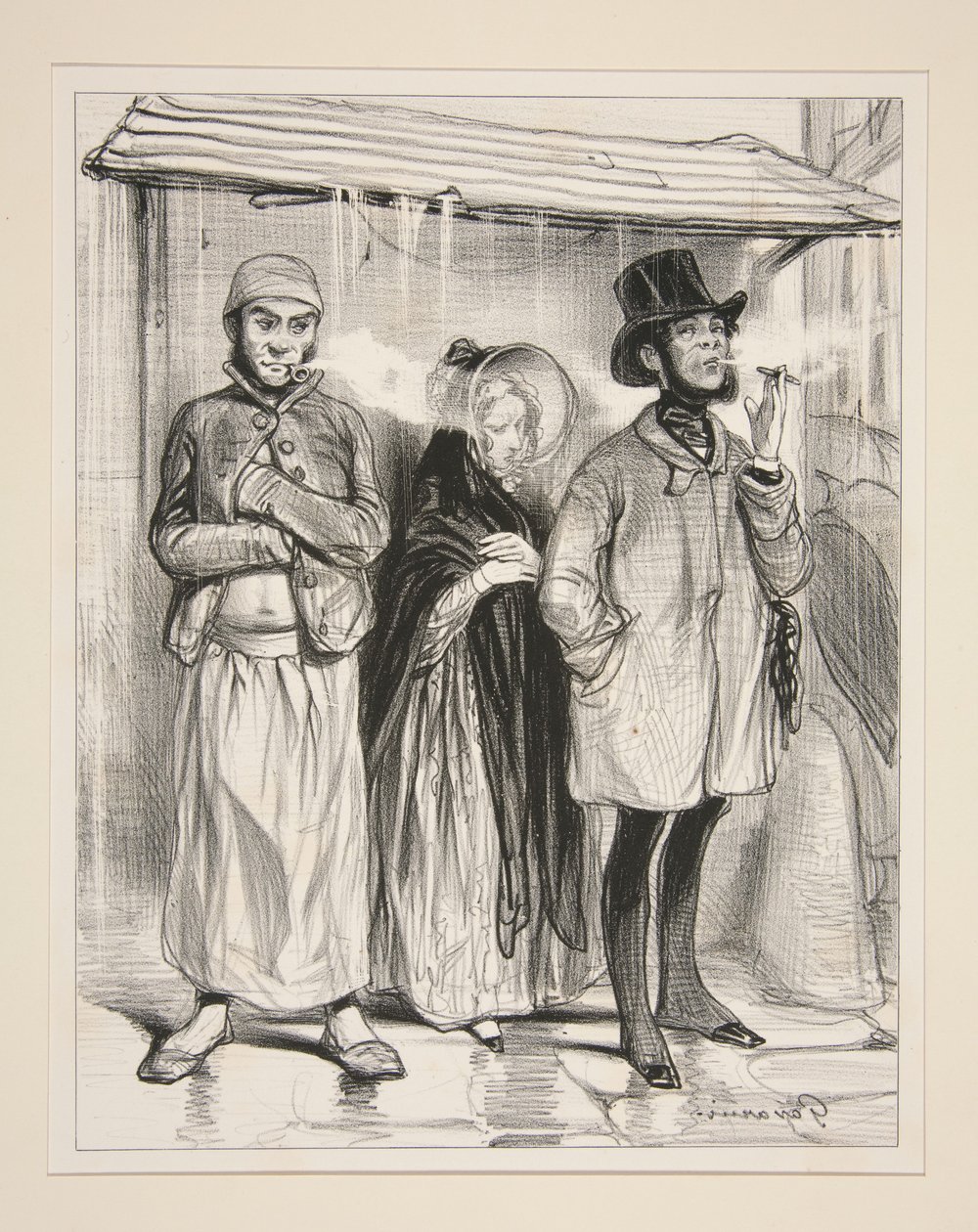 Entre Deux Feux. - Paul Gavarni