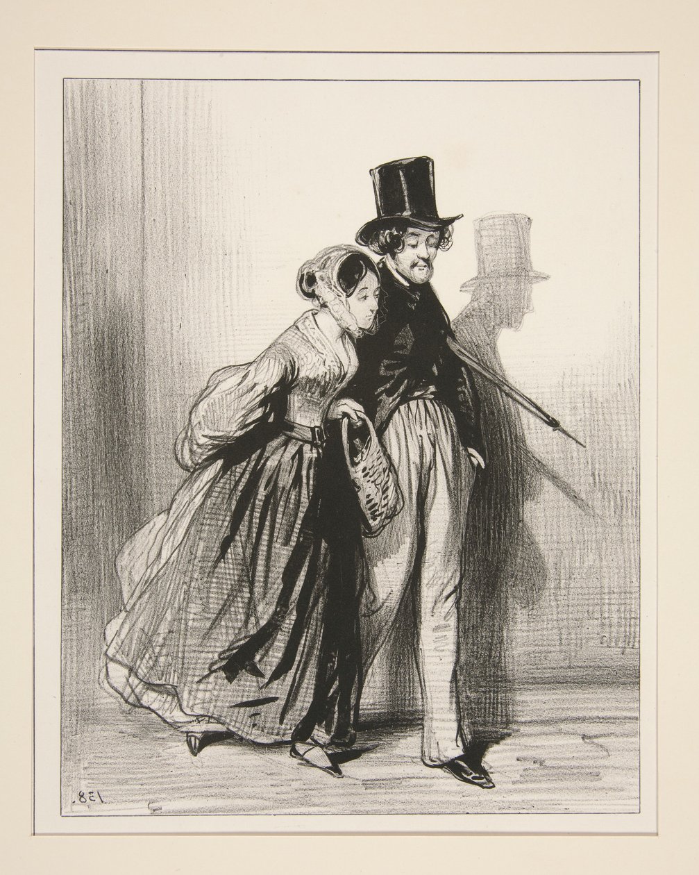 Eugène et sa petite. - Paul Gavarni