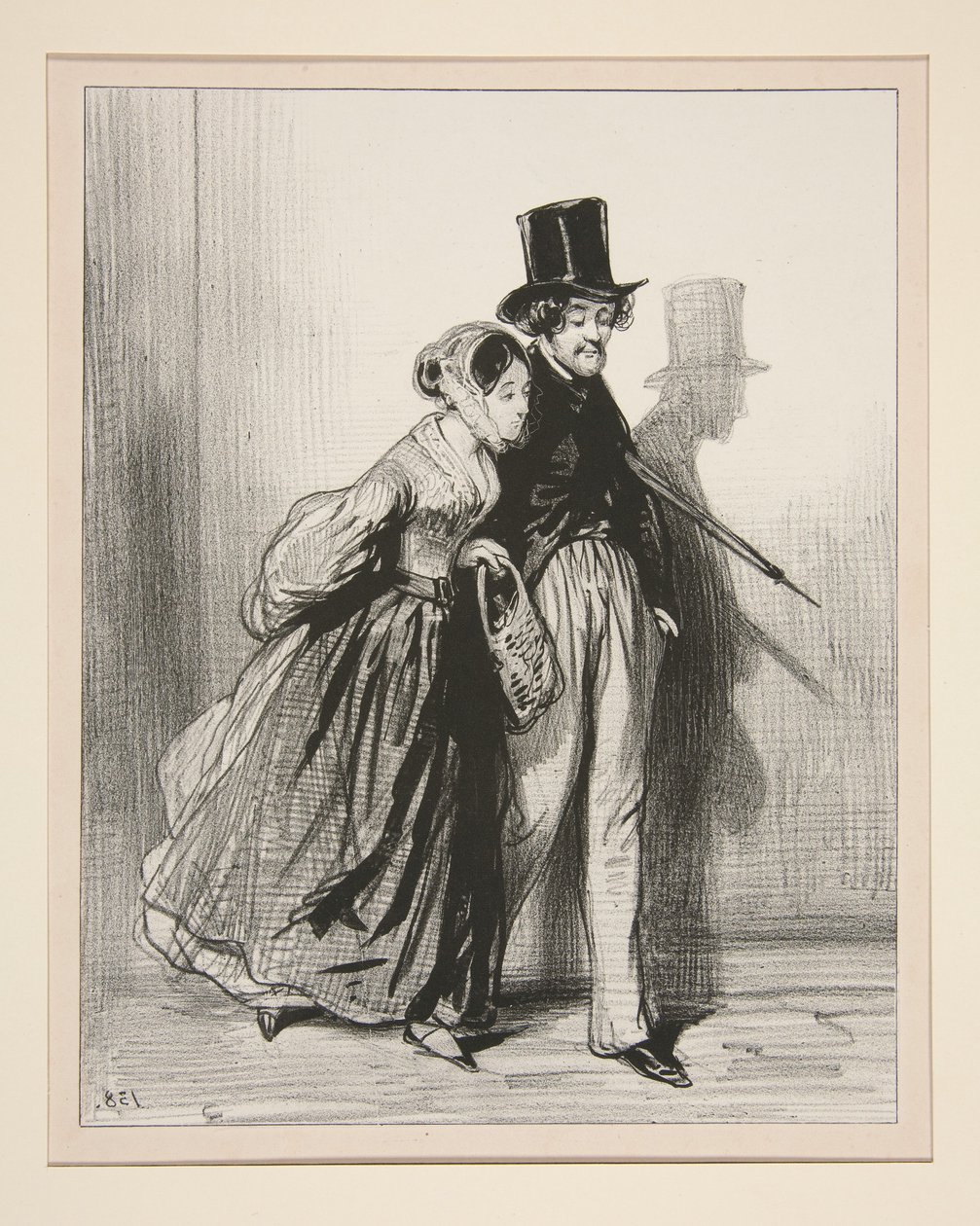 Eugene et sa petite. - Paul Gavarni