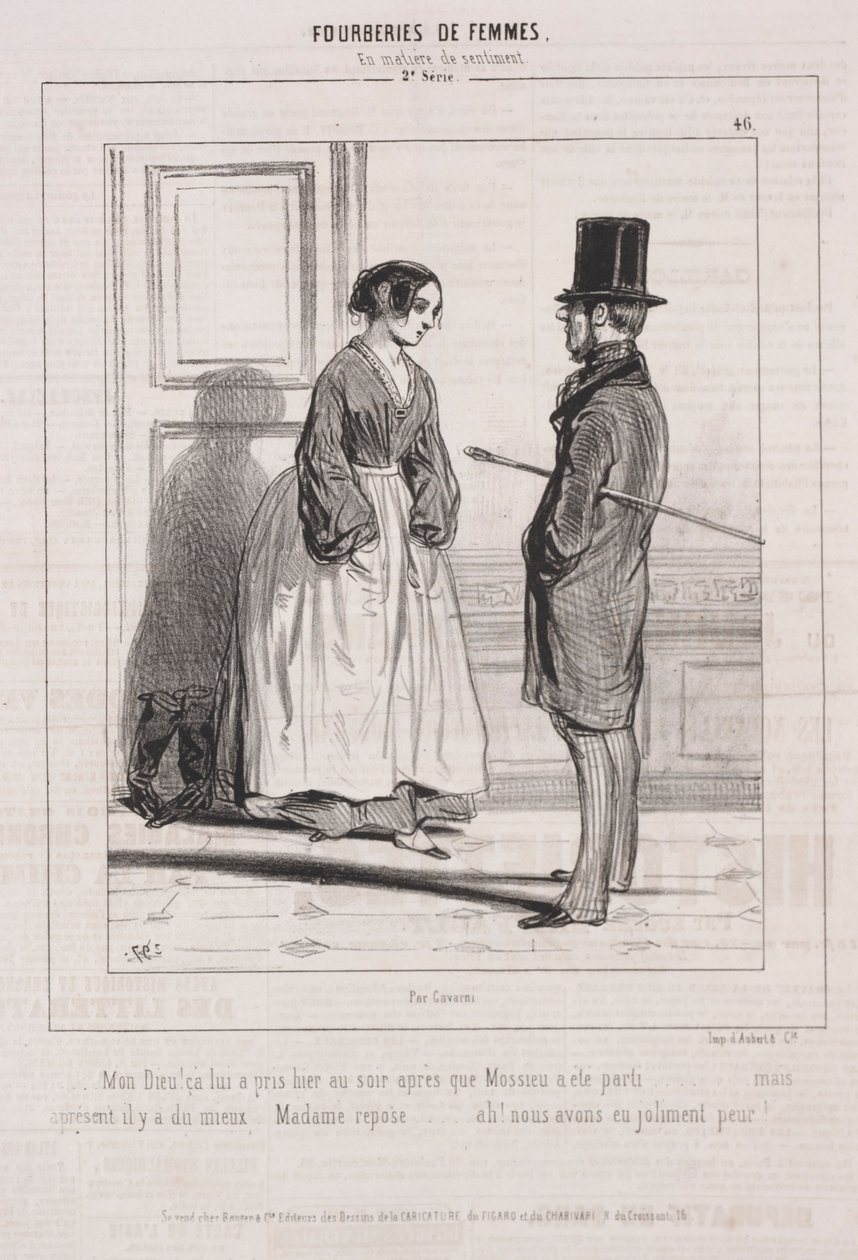 Fourberies de Femmes: En matière de sentiment, 1842 - Paul Gavarni
