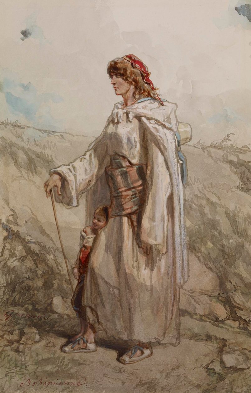 Gitane et enfant - Paul Gavarni