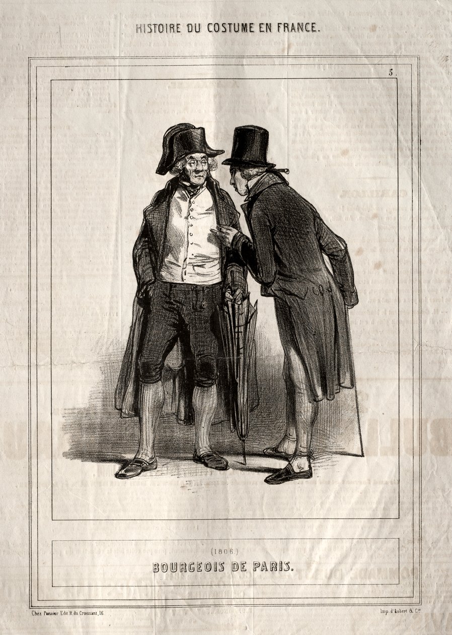 Histoire du Costume en France : Bourgeois de Paris - Paul Gavarni