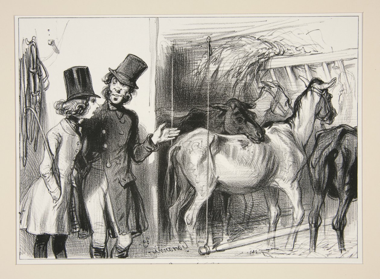 Ici On Loue des Chevaux - Paul Gavarni