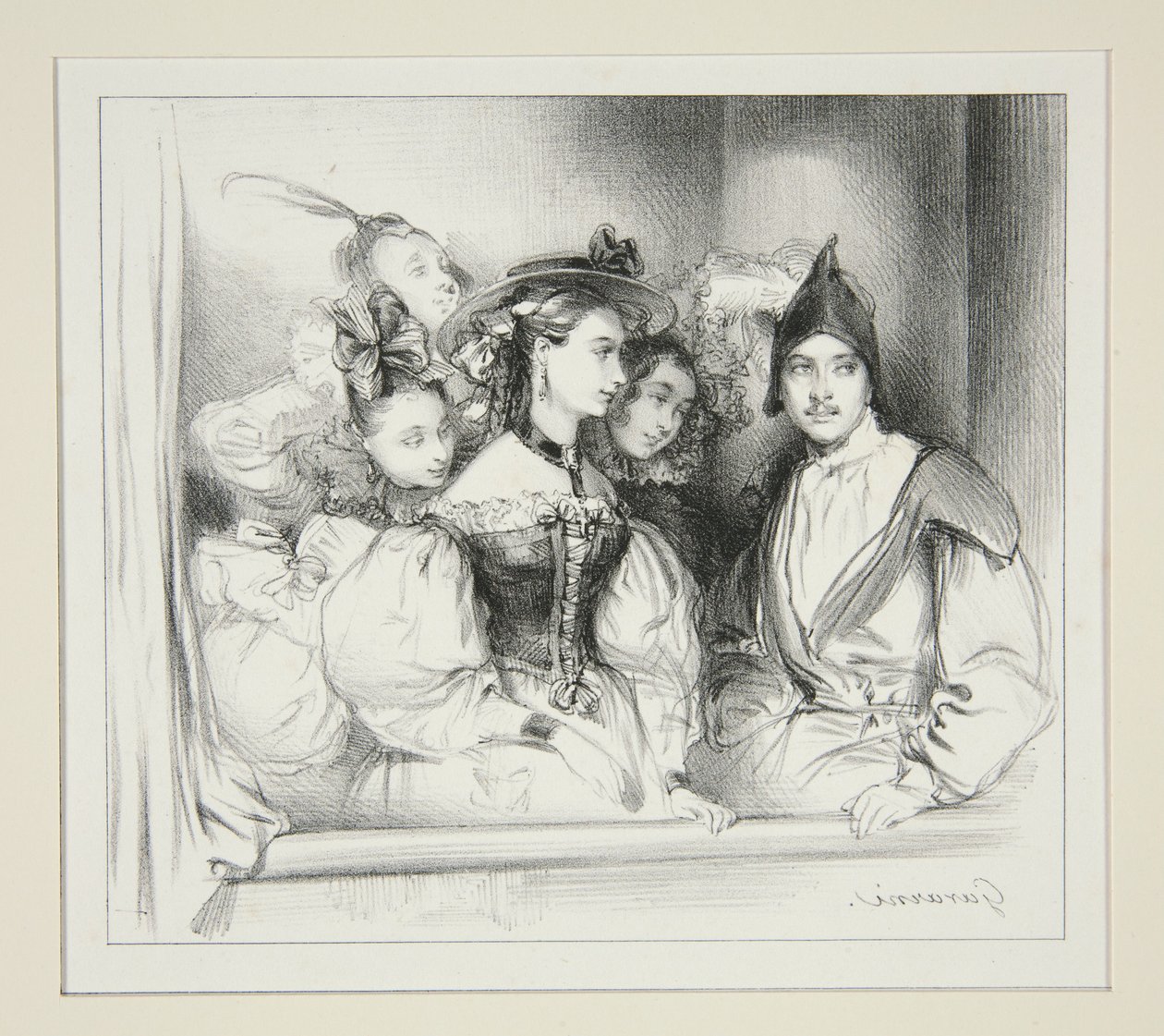 La Loge Du Bal. - Paul Gavarni