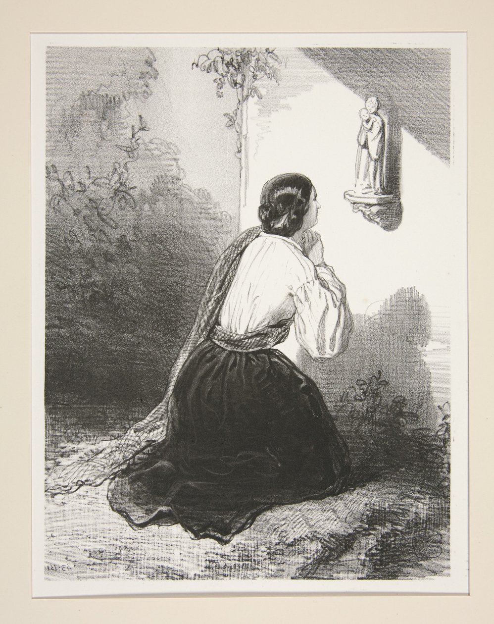 Laure en Priere - Paul Gavarni