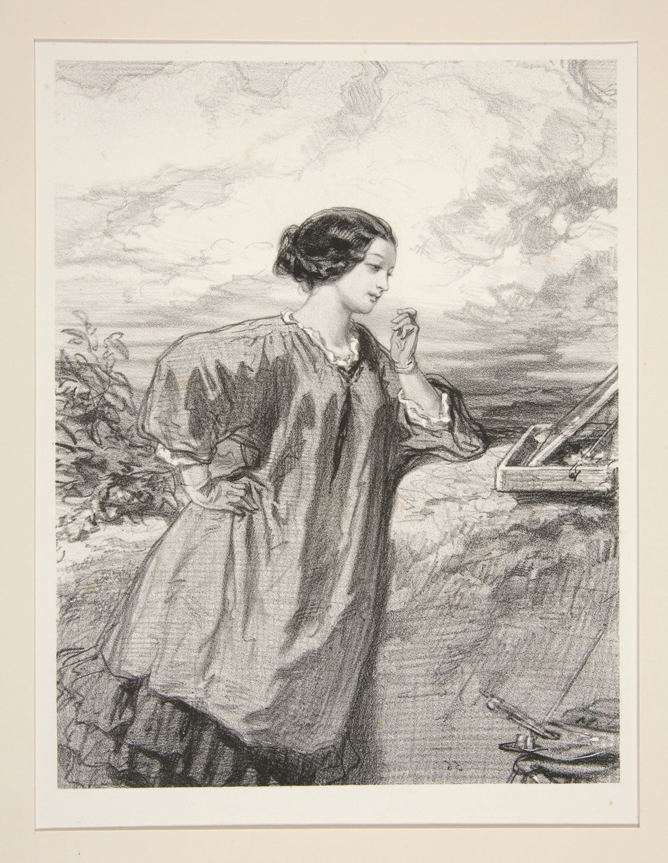 Les Femmes Artistes/ Mlle. Marie de N... - Paul Gavarni