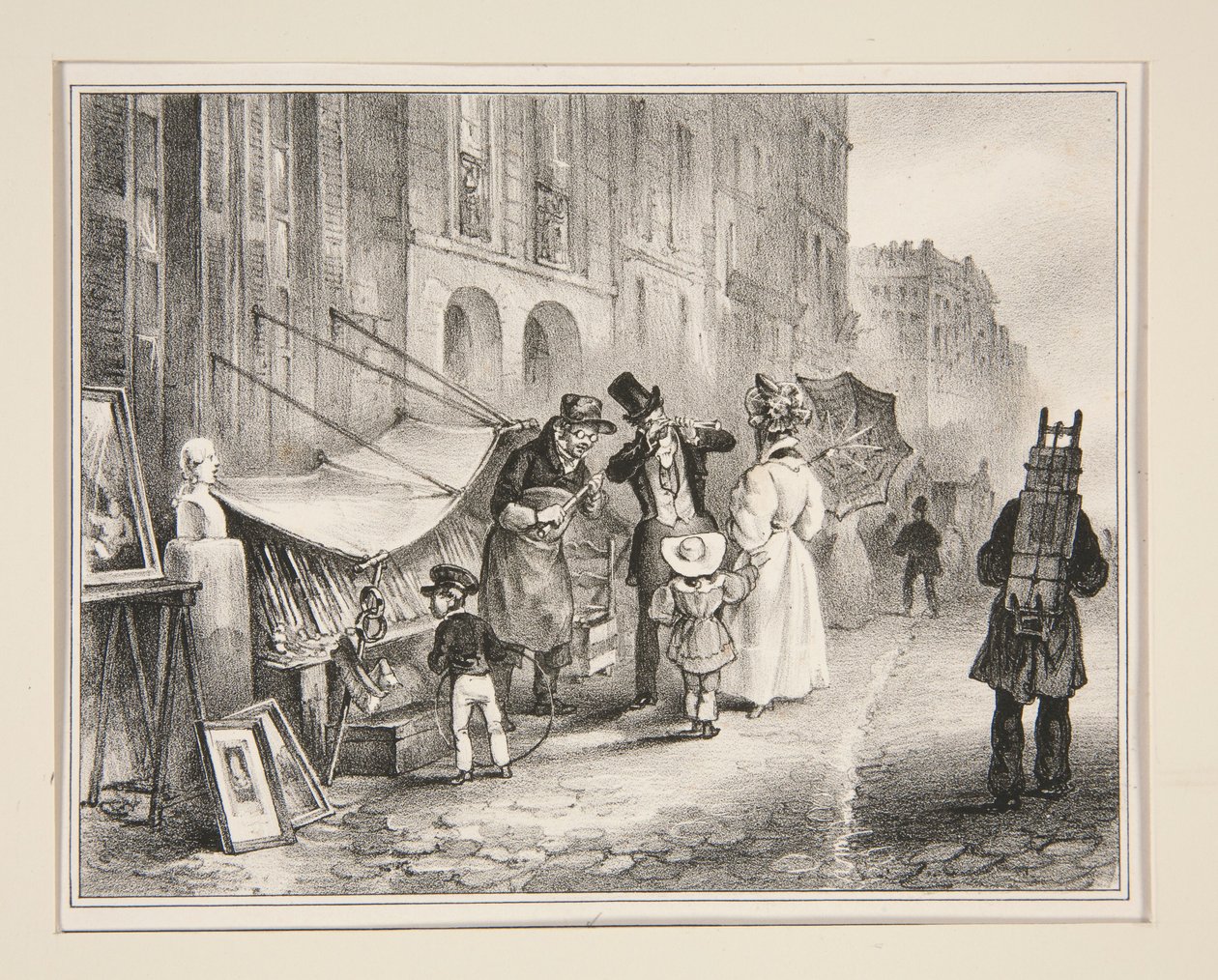 MARCHAND DE LUNETTES. (Telescope Merchant) - Paul Gavarni