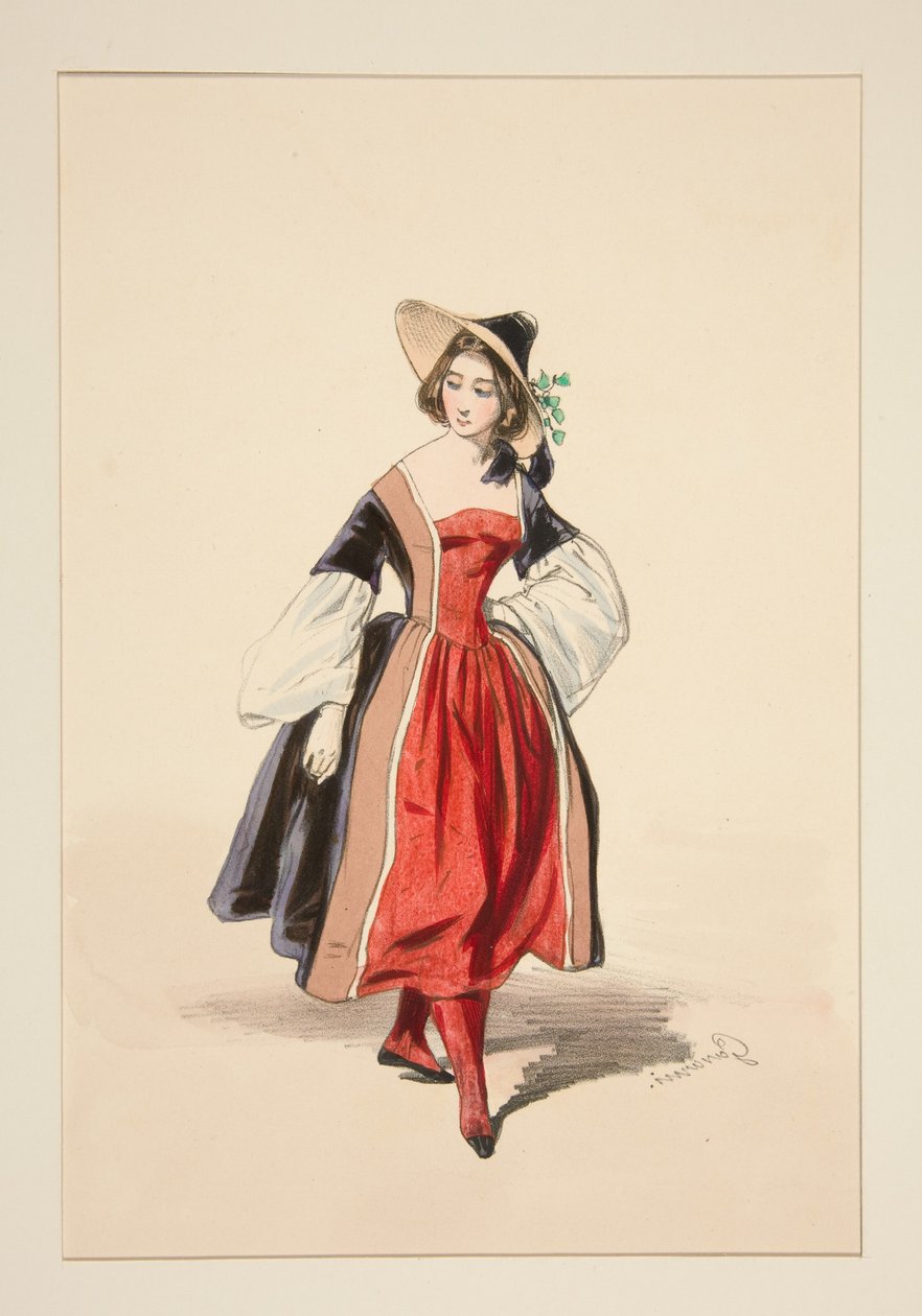 Montagnarde. Chapeau de paille. ... - Paul Gavarni