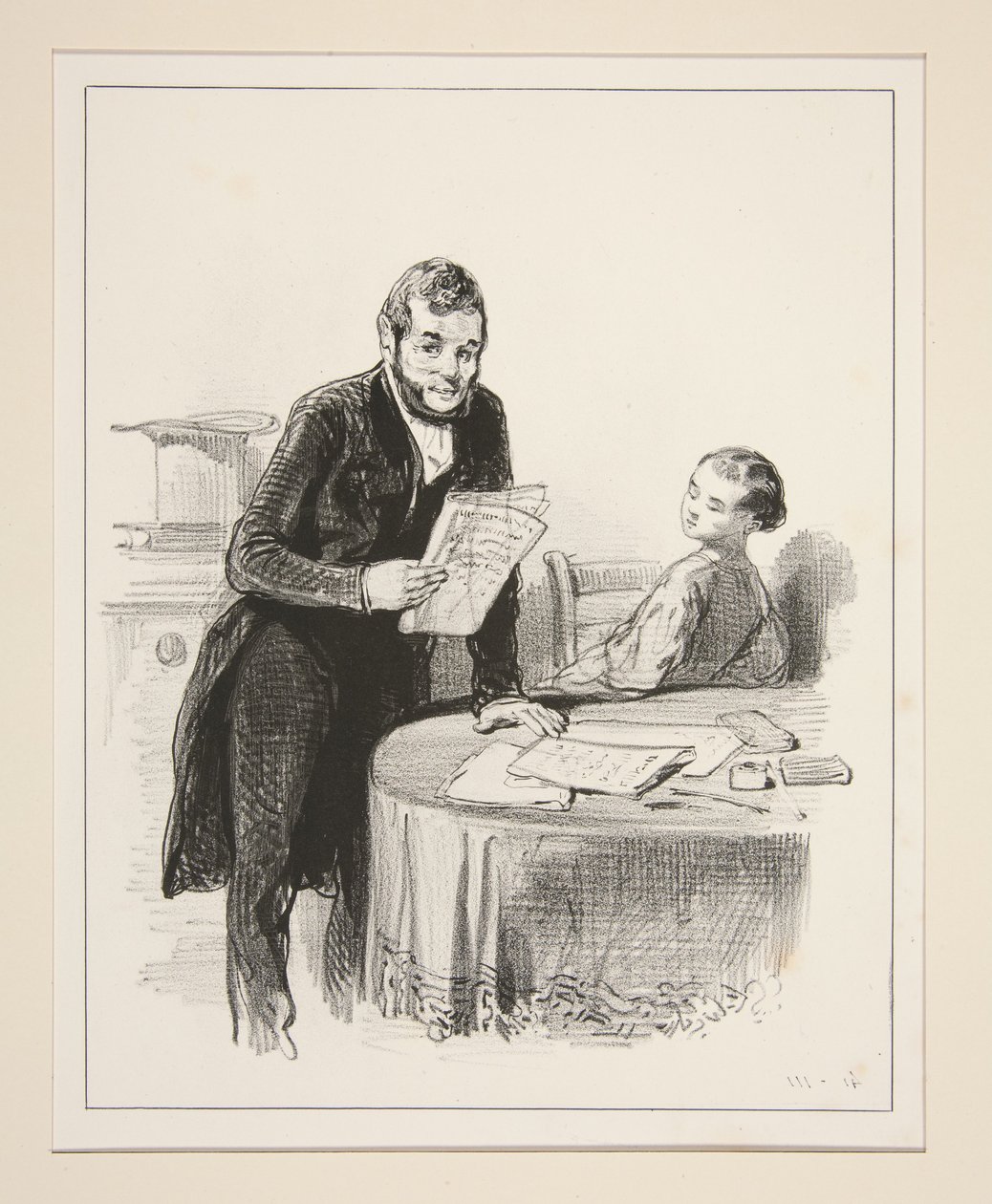 Maman a ecrit a mosieu Prosper et papa a vu la lettre... - Paul Gavarni