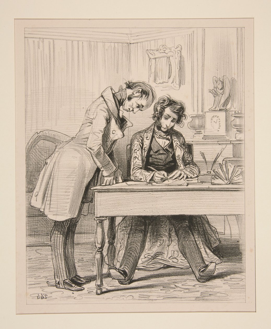 Mr Philibert endosse, a la priere du mari de son adoree... - Paul Gavarni