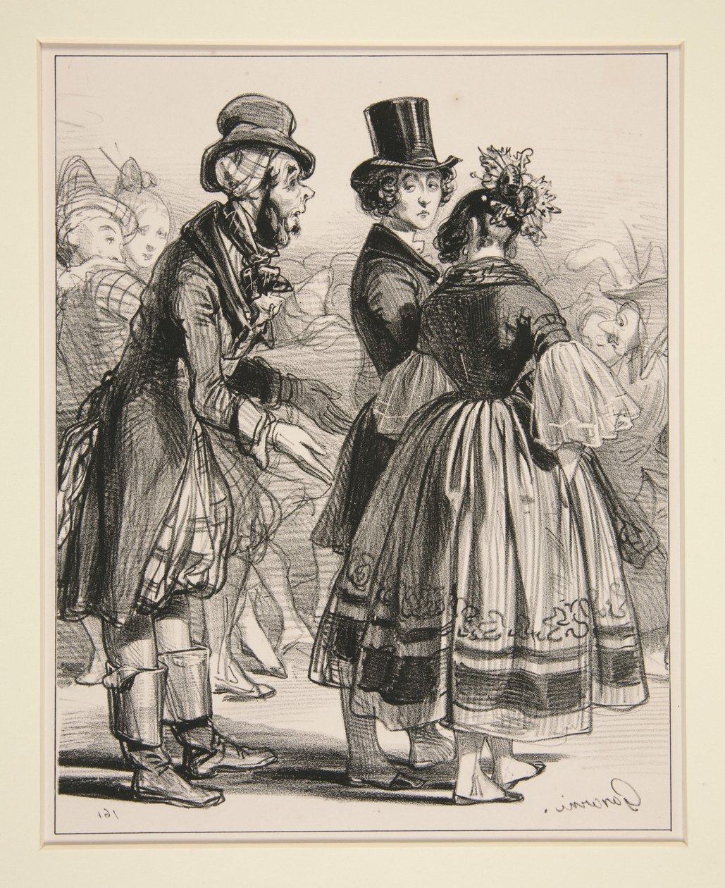 No. 6 - Le Carnaval - Prete un peu la voleuse... - Paul Gavarni