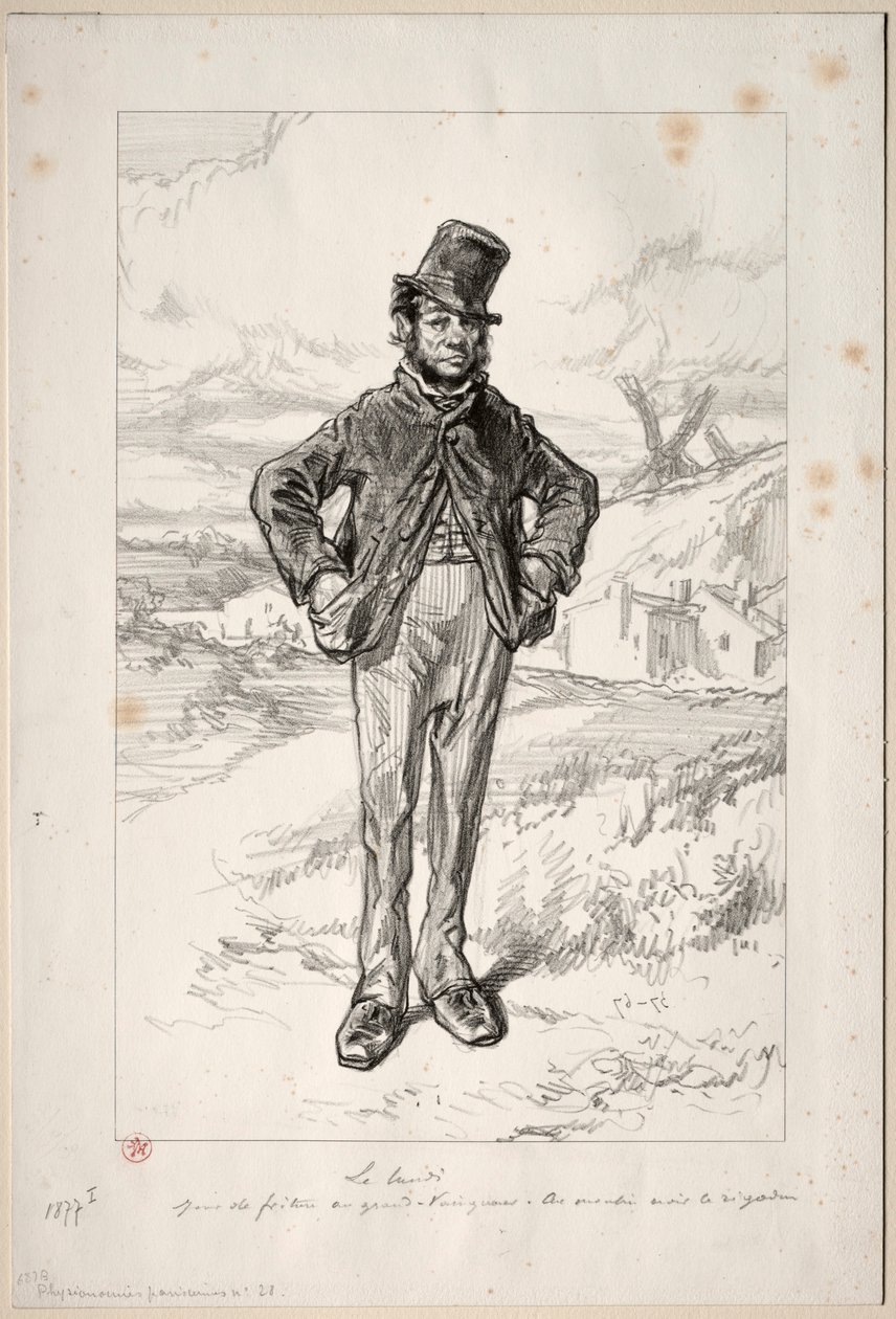 Physionomies parisiennes : Le Lundi, 1857-58 - Paul Gavarni