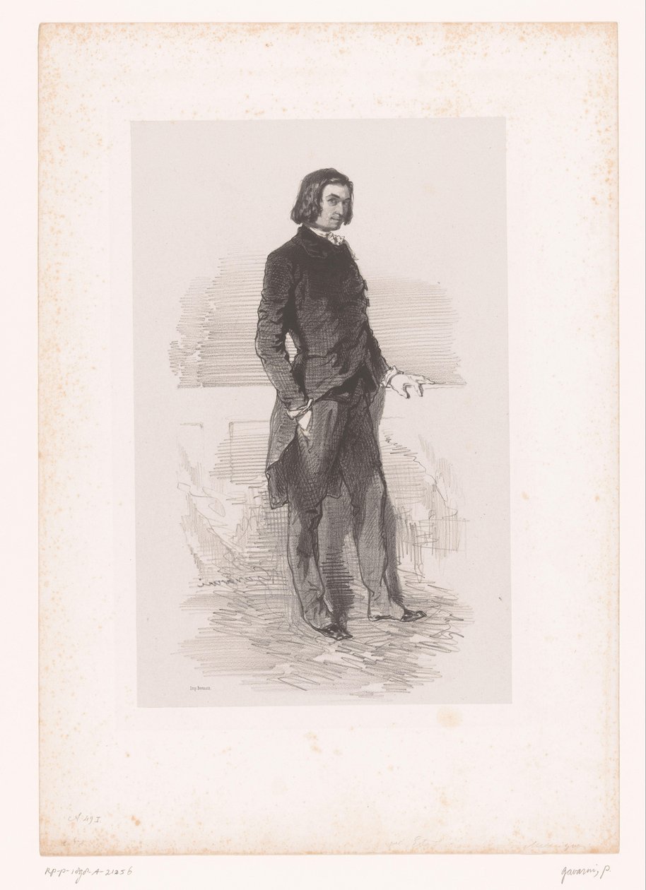 Portret van Étienne Mélingue - Paul Gavarni