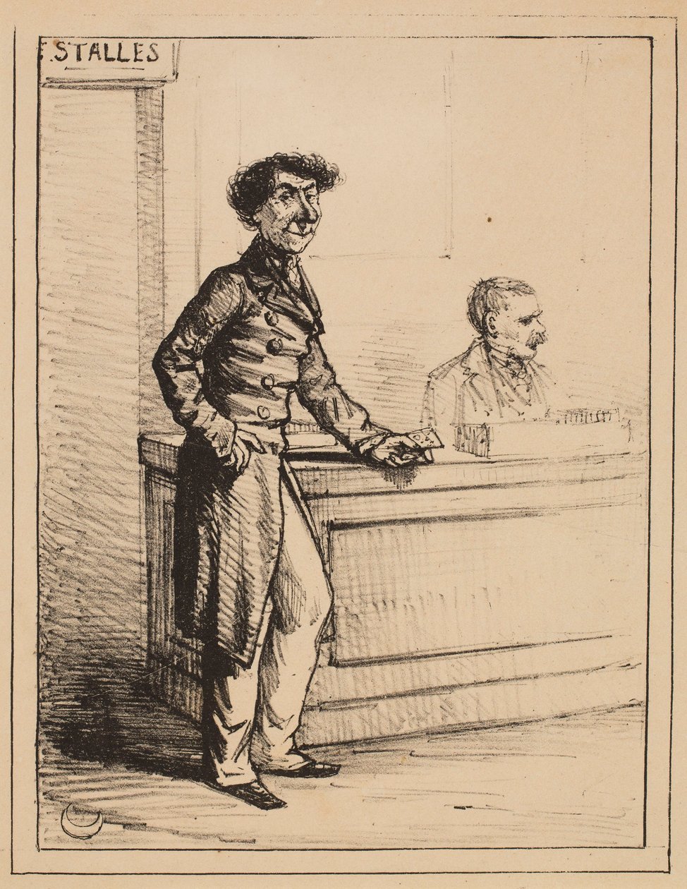 Homme debout - Paul Gavarni