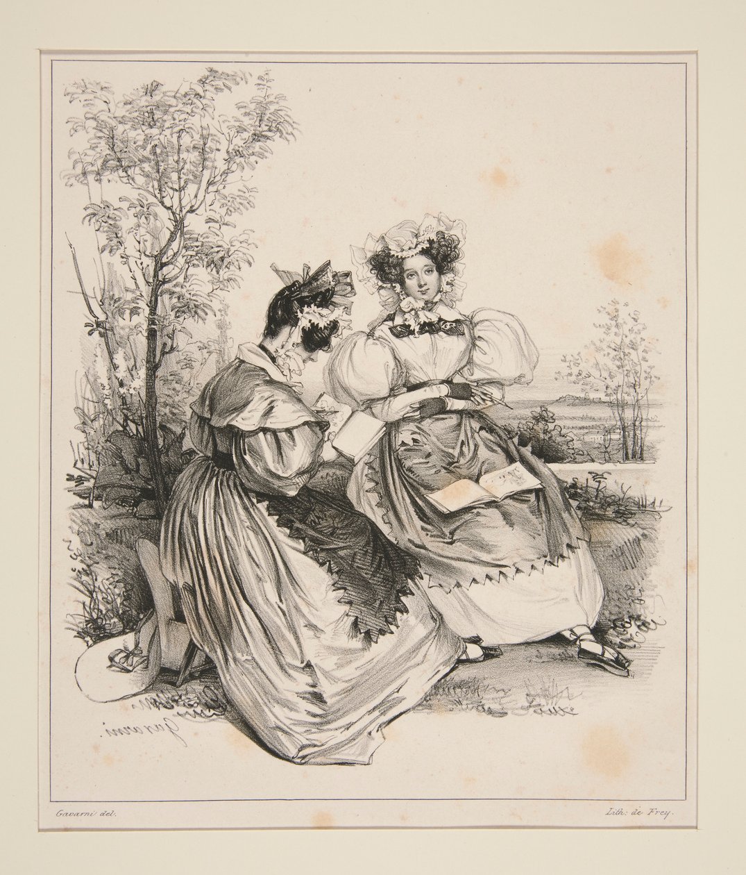 TOILETTE DE CAMPAGNE. - Paul Gavarni