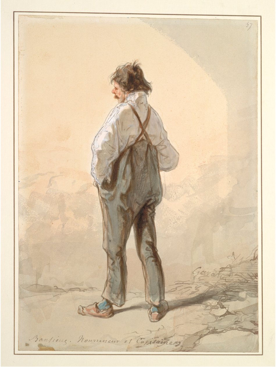 Les banlieues : Éleveur de bétail et capitaine, probablement 1859-1860 - Paul Gavarni
