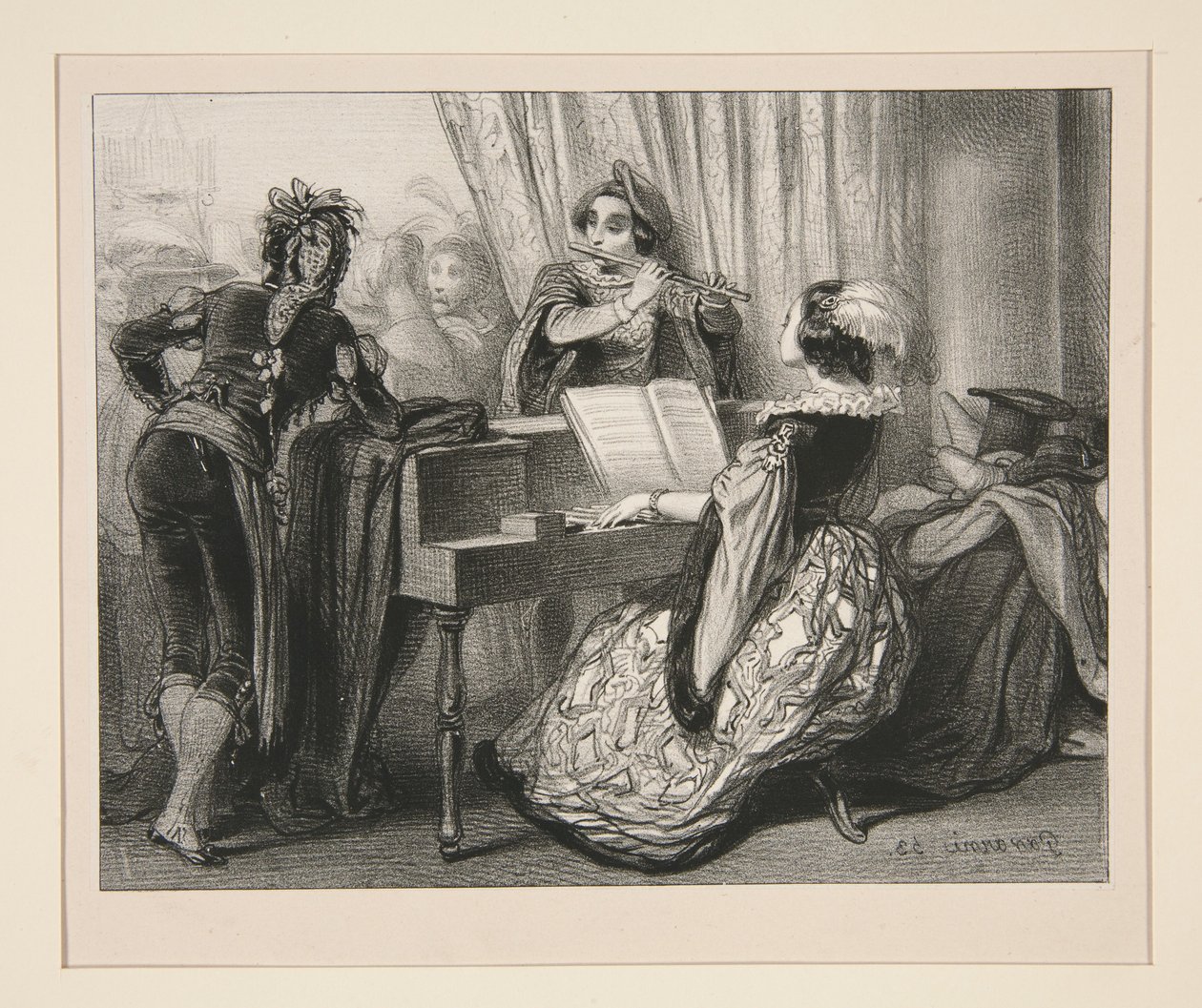 UN BAL COSTUME. - Paul Gavarni