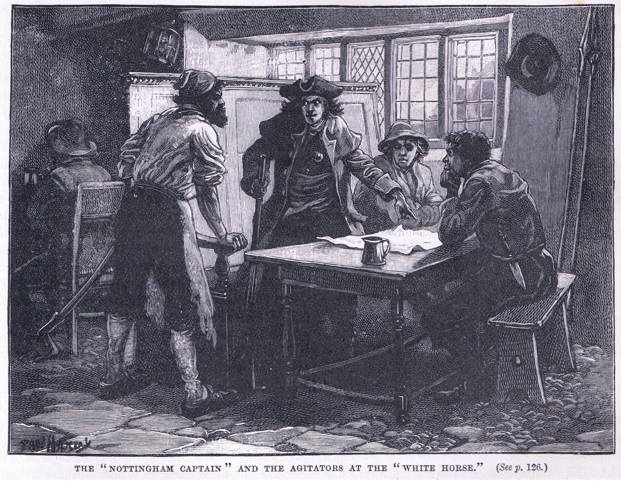 Le capitaine de Nottingham et les agitateurs au White Horse en 1817 après J.-C. - Paul Hardy