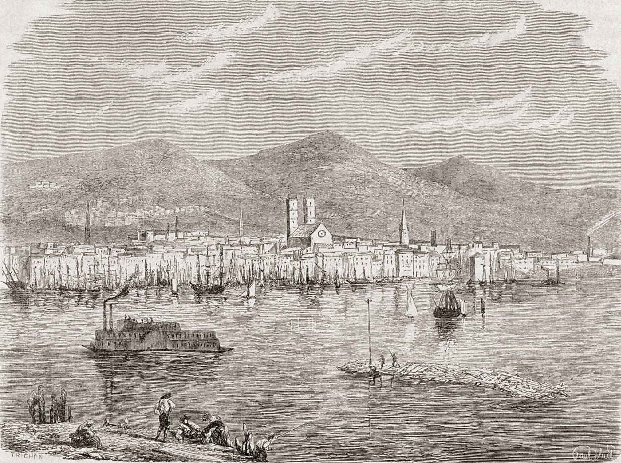 Montréal dans les années 1860, gravé par Auguste Trichon (né en 1814) - Paul Huet