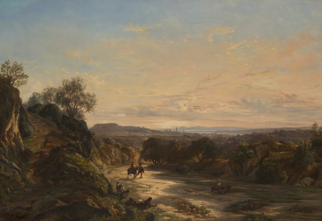 Sur la route de Nice, vers 1844 - Paul Huet