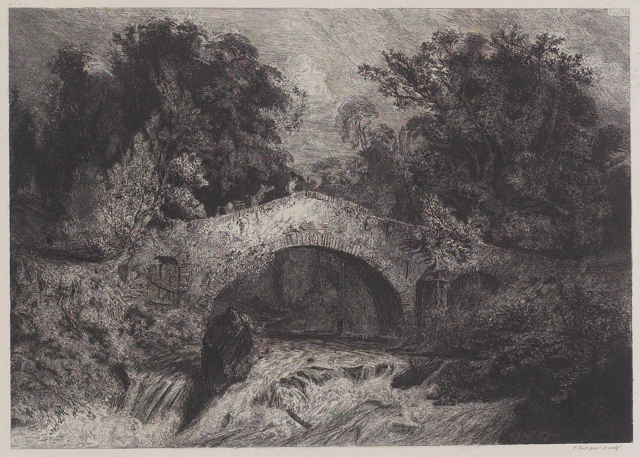 Un Pont en Auvergne - Paul Huet