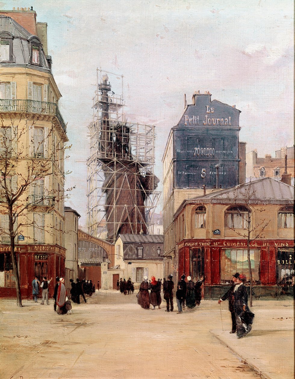 La Liberté éclairant le monde La statue de la Liberté réalisée par Frédéric Auguste Bartholdi (1834-1905) à la fonderie Gayet, rue de Chazelles près du boulevard de Courcelles à Paris avant de partir pour New York en 1883 - Paul Joseph Victor Dargaud