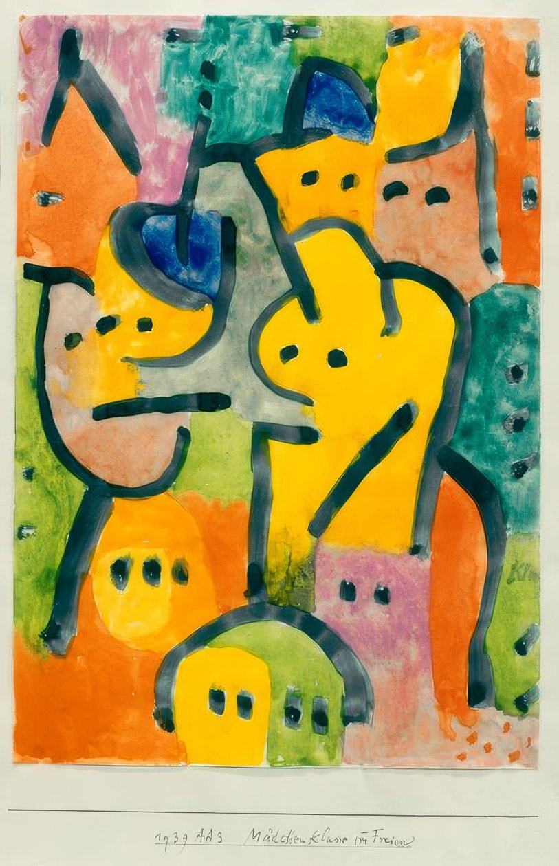 Classe de filles en plein air - Paul Klee