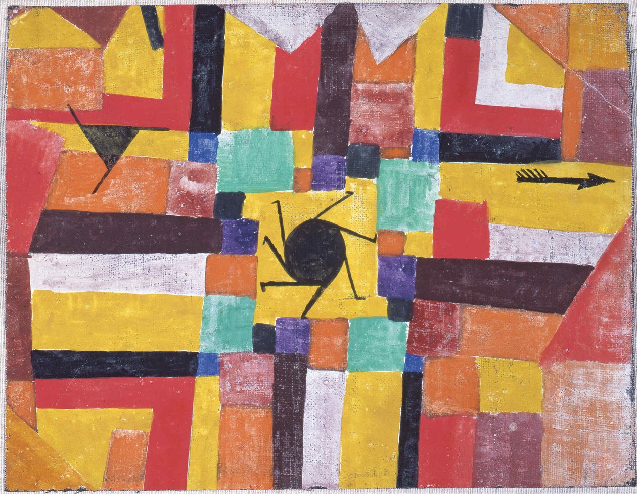 Avec le Soleil Noir Tournant et la Flèche - Paul Klee