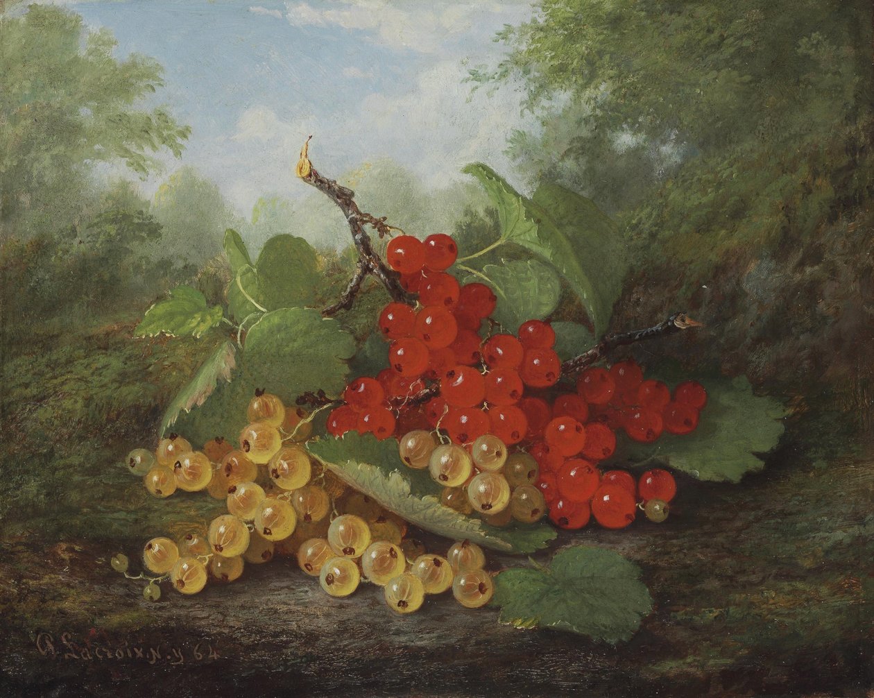 Nature morte aux groseilles rouges et blanches - Paul Lacroix