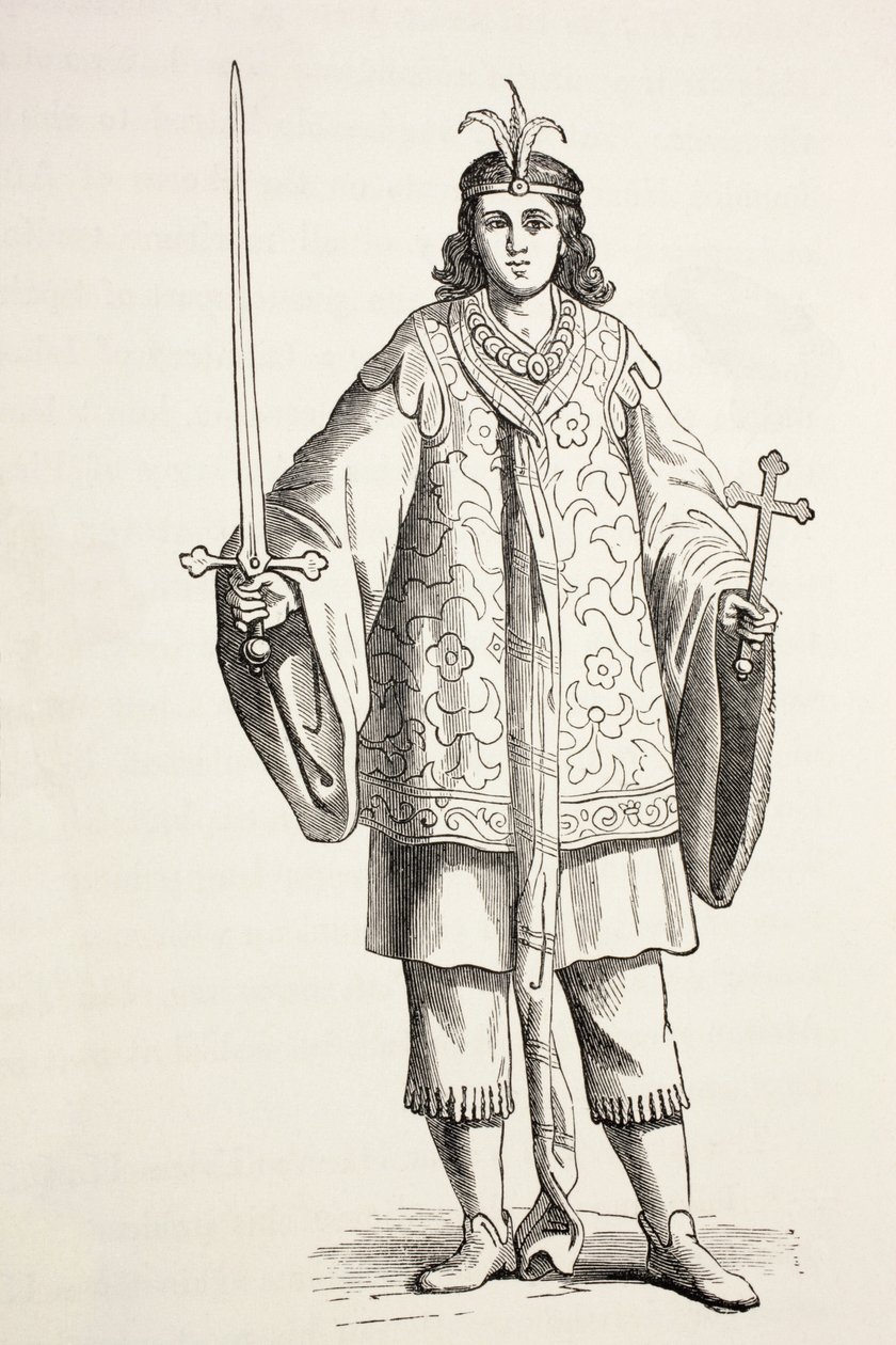 La page de Prester John. Prester John était également connu sous le nom de Presbyter Johannes. - Paul Lacroix