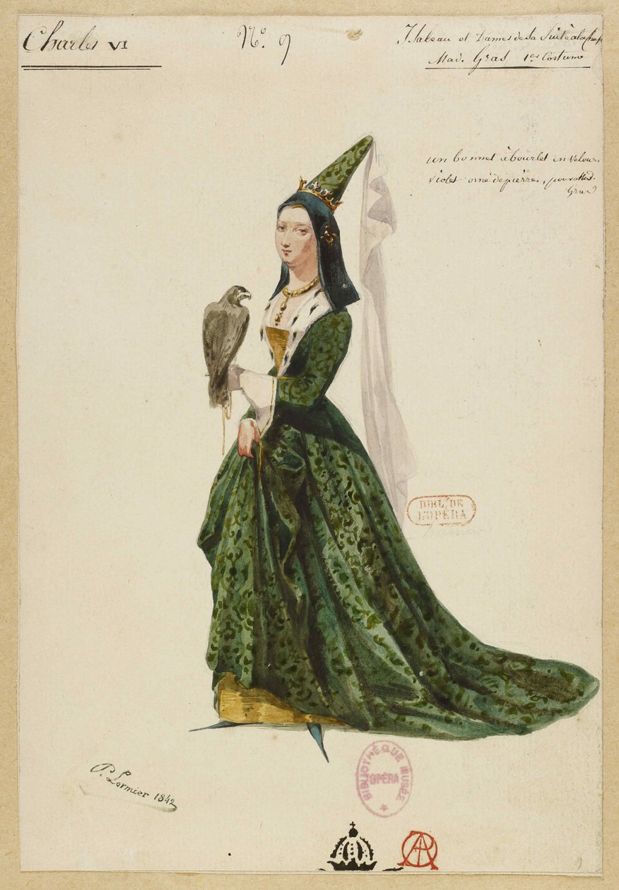 Isabelle de Bavière. Costume pour l