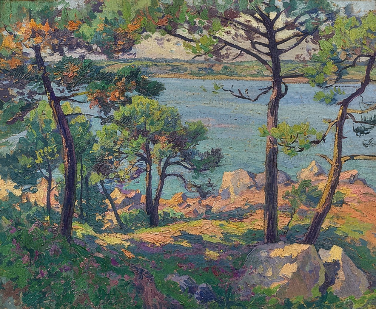 Pins sur la rivière Trieux - Paul Madeline