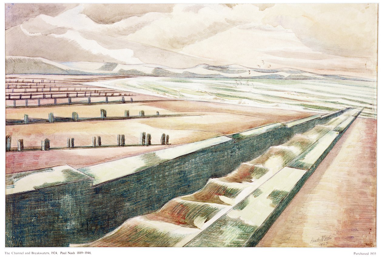 Canal et brise-lames - Paul Nash