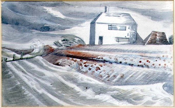 Maison au bord de la mer, Dymchurch, Kent - Paul Nash